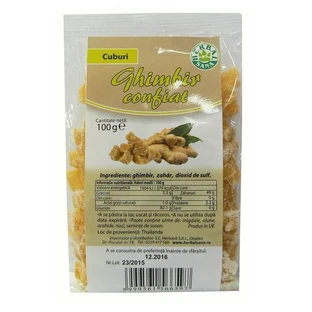 Cubitos de jengibre confitado, 100 g, Herbal Sana