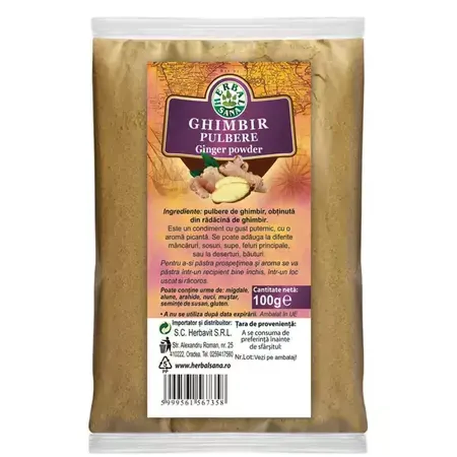 Jengibre en polvo, 100 g, Herbal Sana