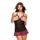 Costume erotico da insegnante per scolaretta rosso S/M