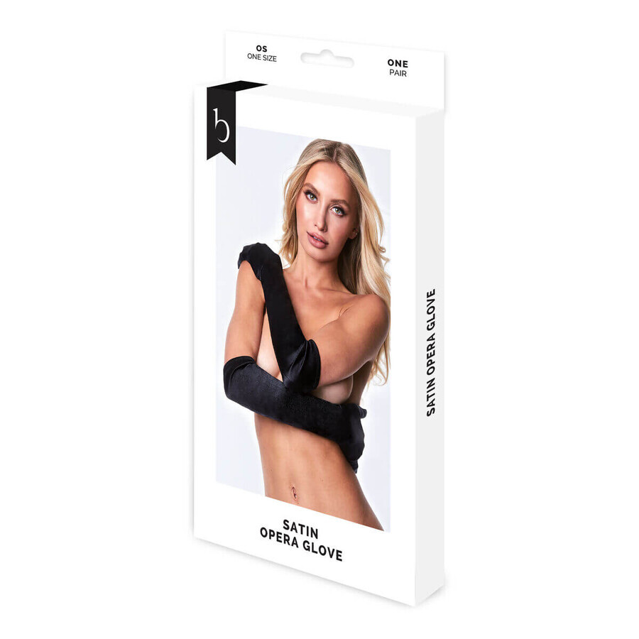 Gants Baci Lingerie Satin Opera Noir