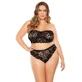 Ensemble de sous-vêtements Fantasy Lingerie Noir (Queen size)