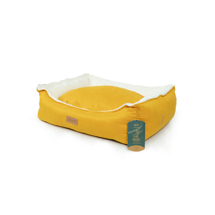 Dog Bed Gloria Yellow 70 x 60 cm Dog Bed Gloria Yellow 70 x 60 cm