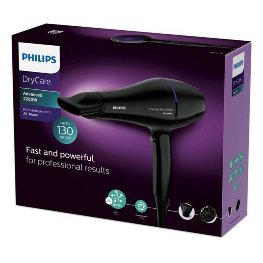 Uscător de Păr Philips 2200W Negru 2200 W