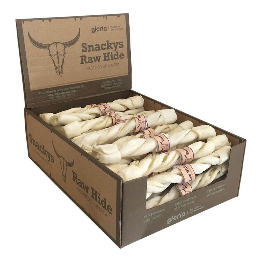 Gustare pentru câini Gloria Twin Stick Rawhide Mestecabil 50 Unități Gustare pentru câini Gloria Twin Stick Rawhide Mestecabil 50 Unități