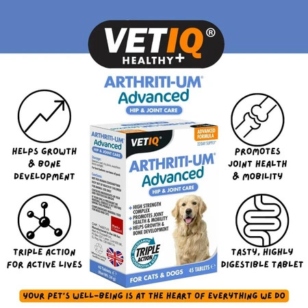 Mark & Chappell suplementos y vitaminas VETIQ VETIQ ARTHRITI-UM ADVANCED