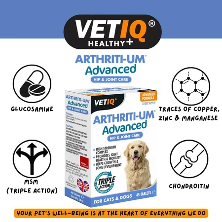 Mark & Chappell suplementos y vitaminas VETIQ VETIQ ARTHRITI-UM ADVANCED