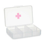 Portapillole con Scompartimenti Berilo HW0929-1 Trasparente Plastica 11,5 x 18 x 2,2 cm (12 Unità)