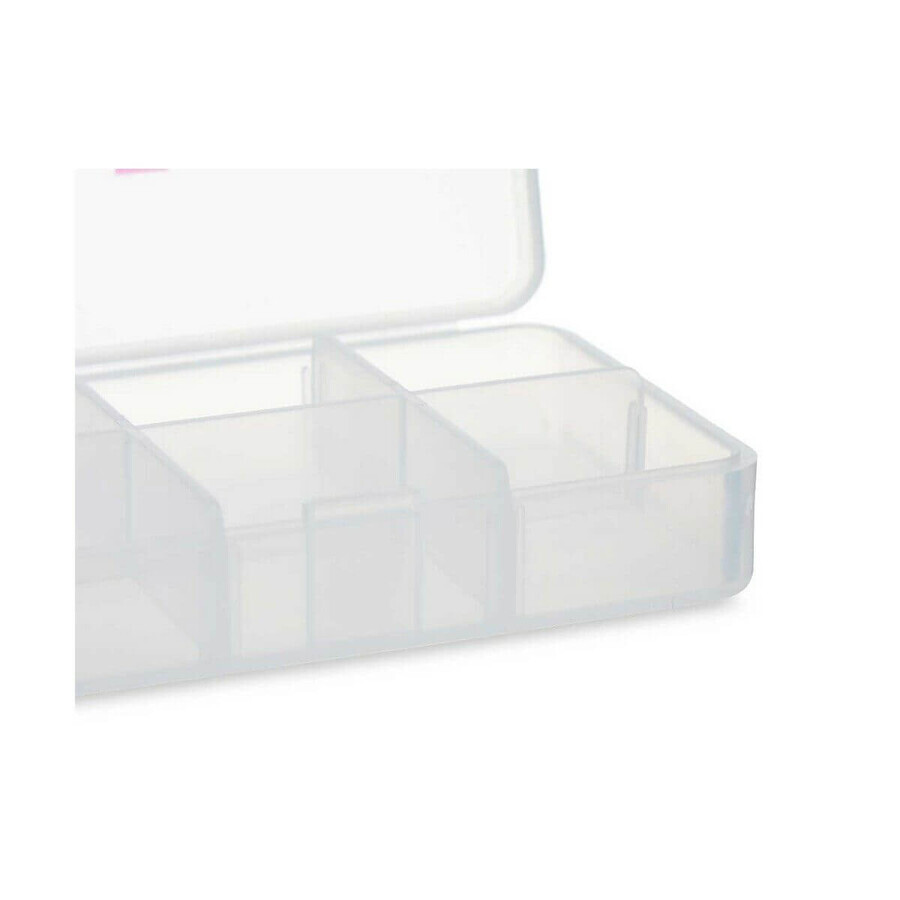 Portapillole con Scompartimenti Berilo HW0929-1 Trasparente Plastica 11,5 x 18 x 2,2 cm (12 Unità)