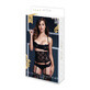 Lacy Bra &amp; Cincher &amp; Panty Set One Size Baci Lingerie BLW3100 Black (One size)