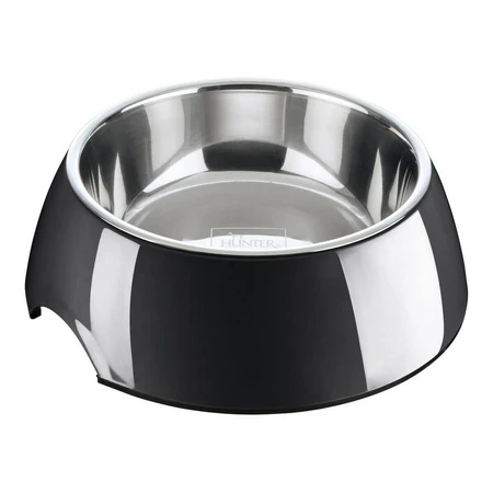 Comedero para perros Hunter Acero inoxidable Negro 350 ml (18,5 x 18,5 x 9,5 cm)