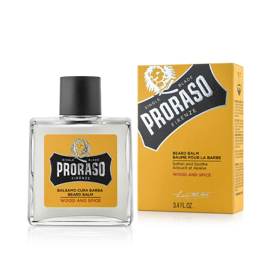 Boutique Baume pour la barbe Yellow Proraso Wood And Spice 100 ml Baume pour la barbe Yellow Proraso Wood And Spice 100 ml