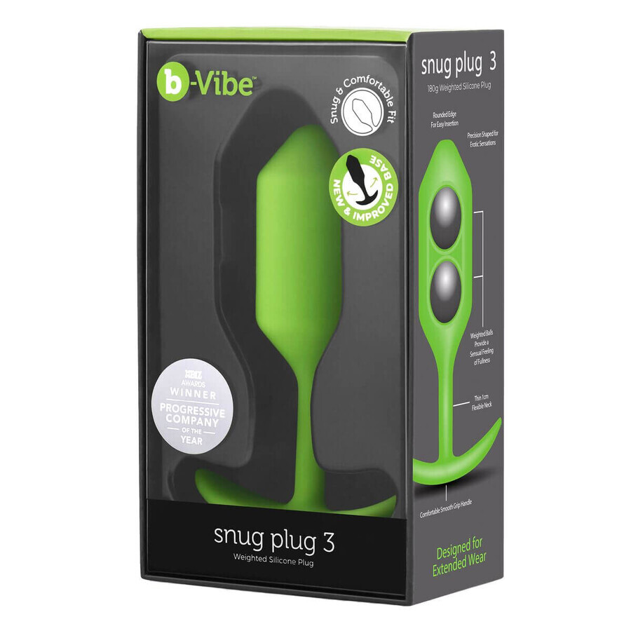 Plug anale B-Vibe 3 Verde Lime