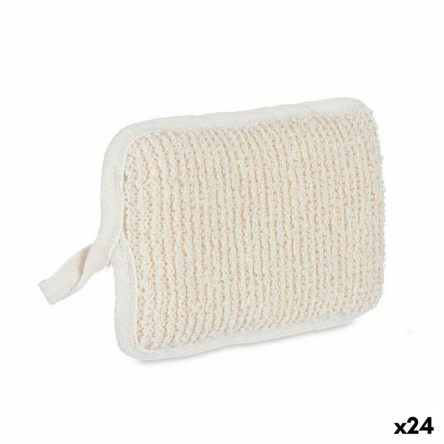 Körperschwamm Beryll B7081-6 Weiß Beige 11 x 16,5 x 2 cm (24 Stück)