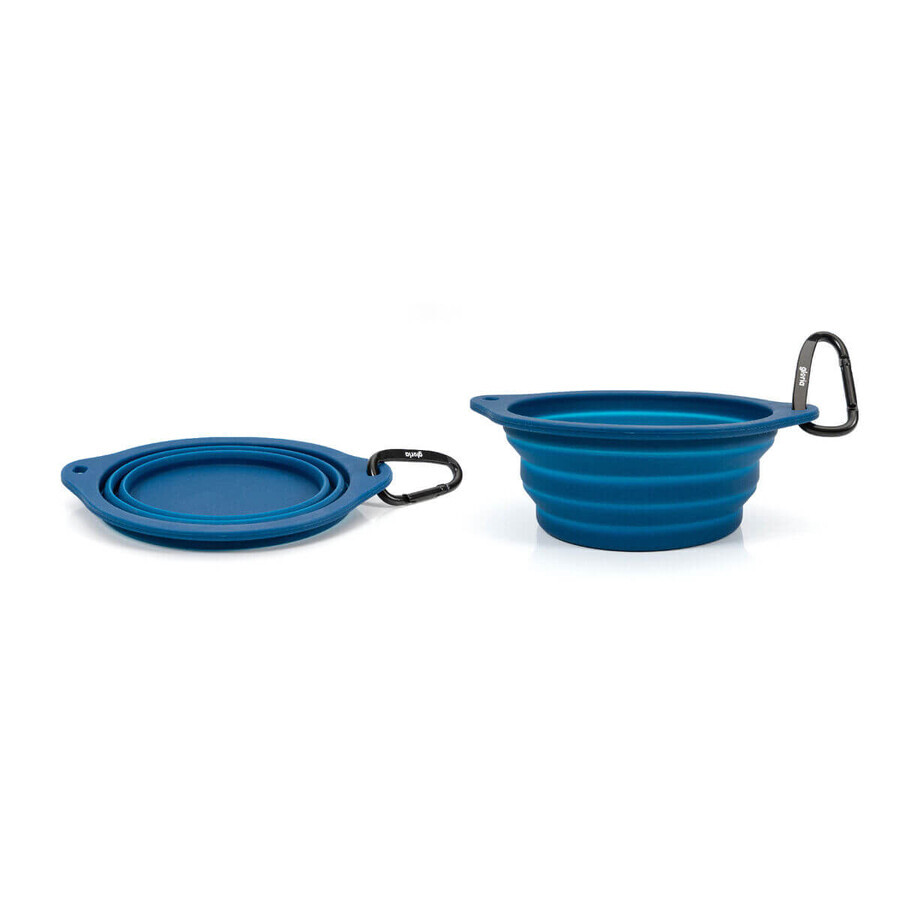 Folding Pet Bowl Gloria Blue Silicone Aluminium 550 ml Folding Pet Bowl Gloria Blue Silicone Aluminium 550 ml