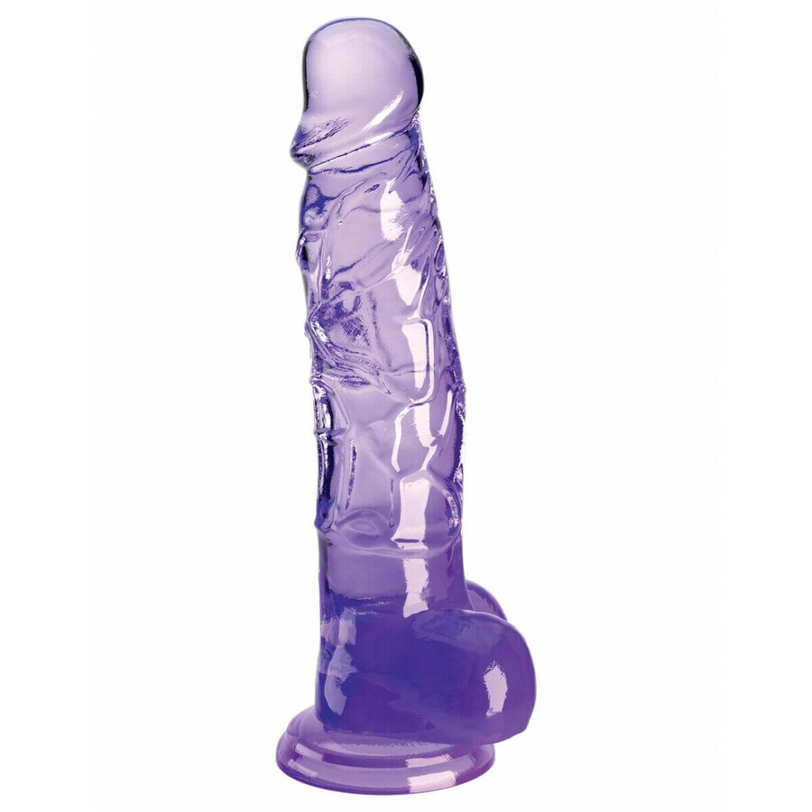 Realistische Dildo Pipedream King Cock Helder TPE Paars
