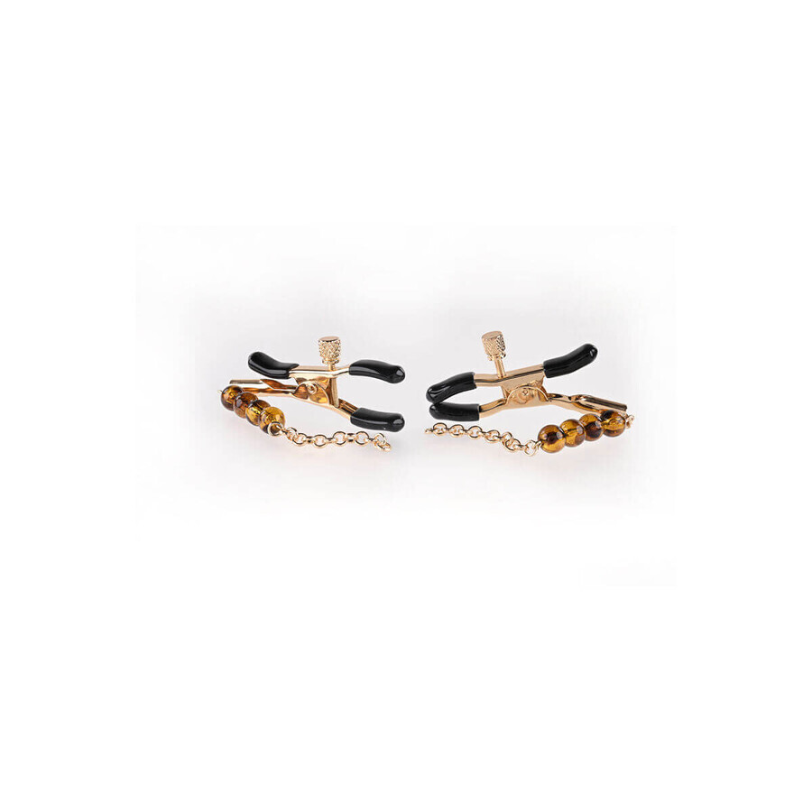Cleme pentru sfârcuri Lanț pentru sporturi Amber Beaded