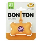 Distributeur de Sacs pour Animaux Domestiques United Pets Bon Ton Nano Classic Chien Orange Plastique recyclé (6 x 3 x 4 cm)