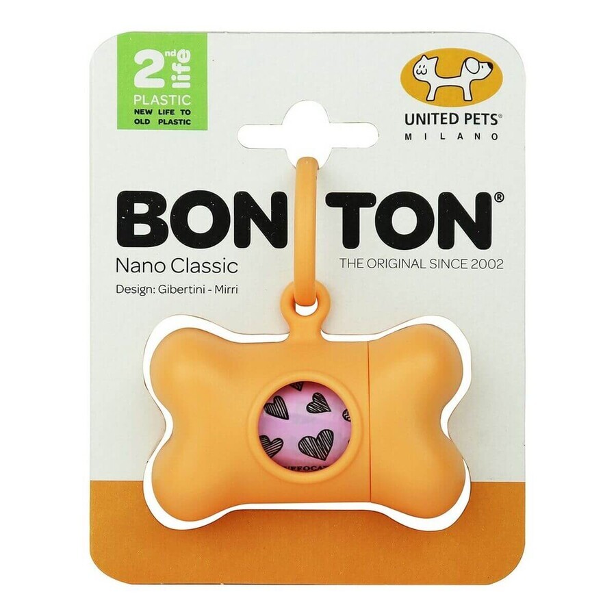 Pet Bag Dispenser United Pets Bon Ton Nano Classic Dog Orange Recycled plastic (6 x 3 x 4 cm) Pet Bag Dispenser United Pets Bon Ton Nano Classic Dog Orange Recycled plastic (6 x 3 x 4 cm)