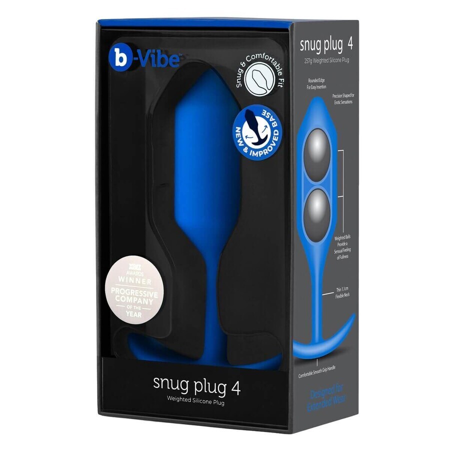 Anaalplug B-Vibe 4 Blauw marineblauw