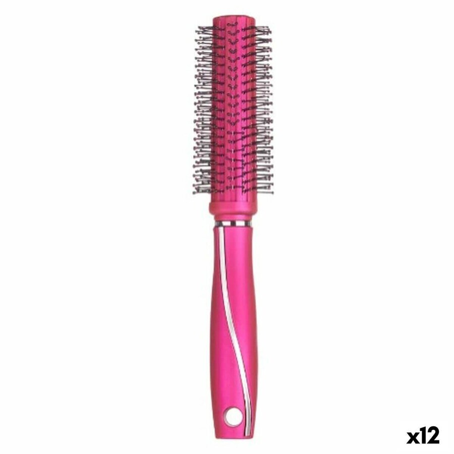 Apvalus šepetys Beryl 354 Fuchsia Silicon Plastic (12 Unități)