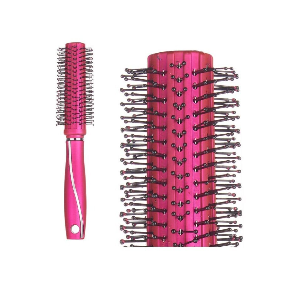 Apvalus šepetys Beryl 354 Fuchsia Silicon Plastic (12 Unități)