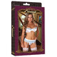 Set di biancheria intima esposta blu e bianca (M)