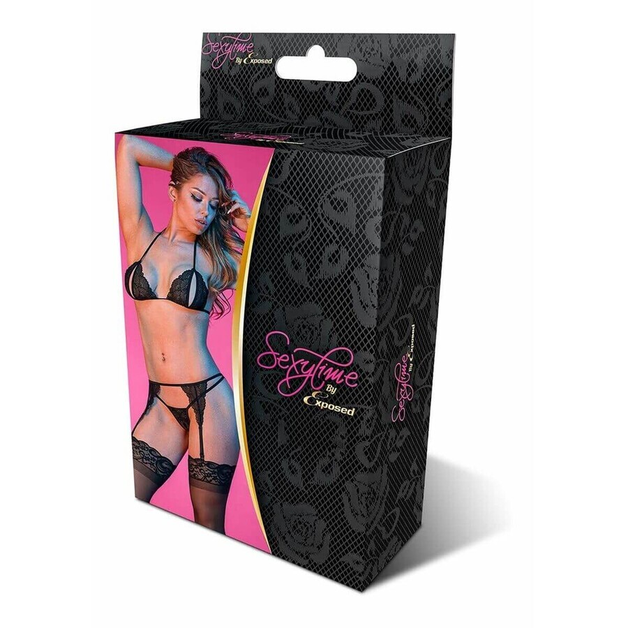 Set di biancheria intima Exposed Nero (L/XL)