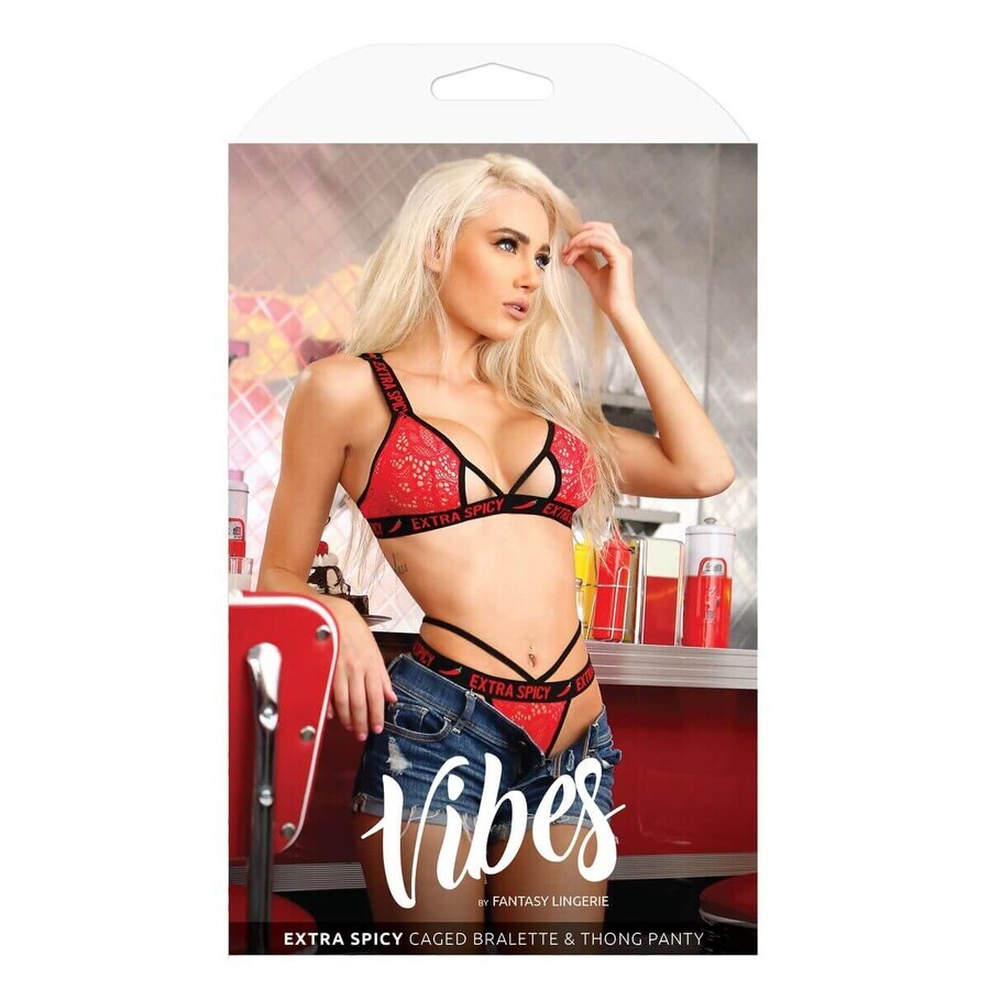Acquista Set di biancheria intima Fantasy Lingerie Rosso (S/M) Set di biancheria intima Fantasy Lingerie Rosso (S/M)