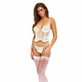 Conjunto de ropa interior Bombshell Boudoir Blanco (L)