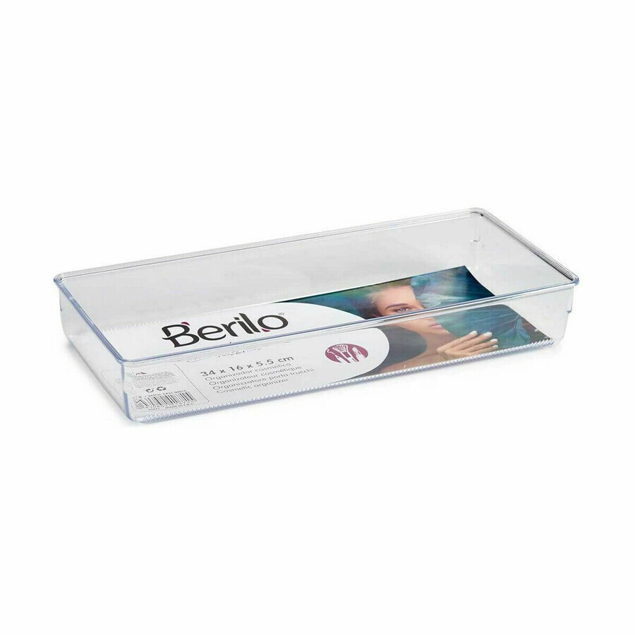Multi-Purpose Organiser Berilo CH99113 Transparent Plastic 15,5 x 5,5 x 34,5 cm Multi-use (36 Units)