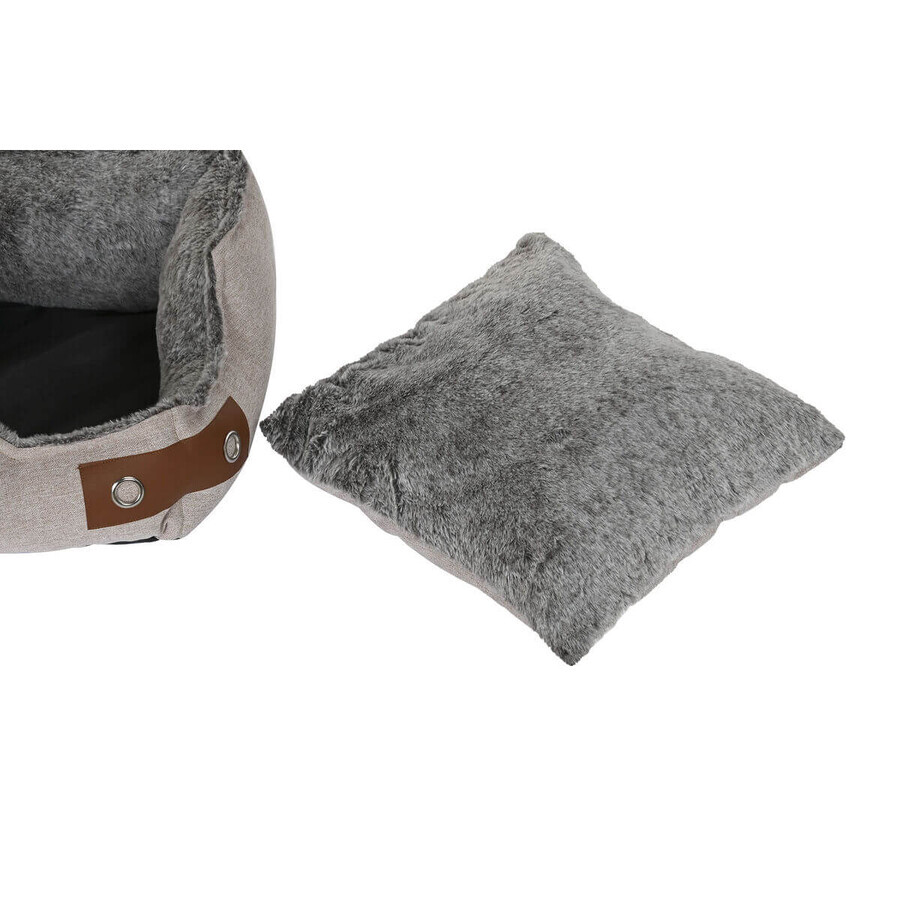 Pat pentru animale de companie DKD Home Decor Maro Bej Bleumarin 60 x 60 x 20 cm
