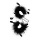 Cuffs S Pleasures Feather Negru