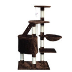 Krabpaal voor katten Gloria 55 x 40 x 120 cm Bruin Hout Papier Sisal