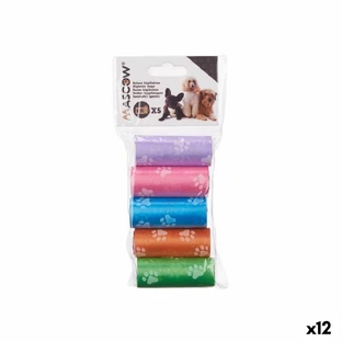 Mascow 200 Bolsas Sanitarias Multicolor para Mascotas 5 Piezas (12 Unidades)