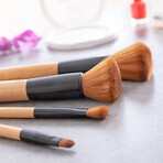 Set of Wooden Make-up Brushes with Carry Case Miset InnovaGoods 5 Units Set of Wooden Make-up Brushes with Carry Case Miset InnovaGoods 5 Units