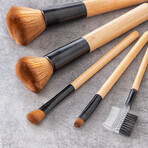 Set of Wooden Make-up Brushes with Carry Case Miset InnovaGoods 5 Units Set of Wooden Make-up Brushes with Carry Case Miset InnovaGoods 5 Units