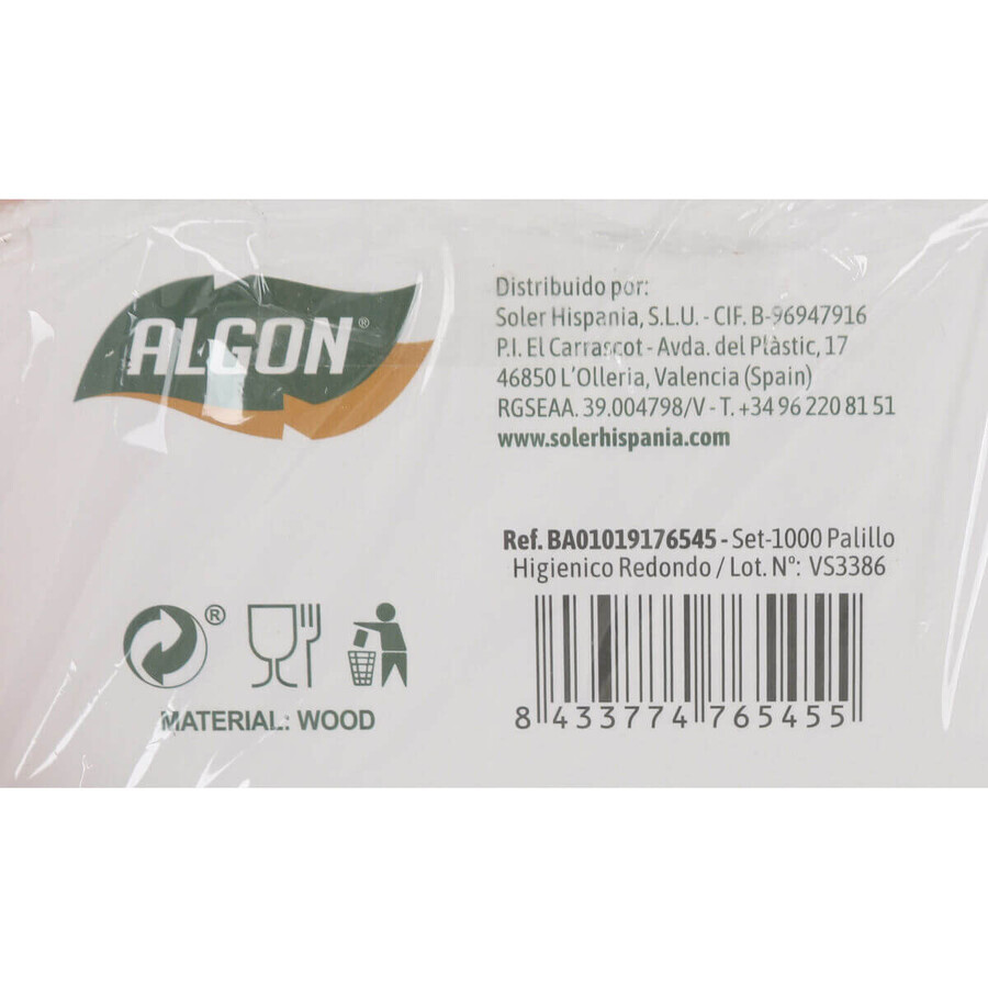 Tandenstokers Algon Hout 1000 Onderdelen (18 Stuks)