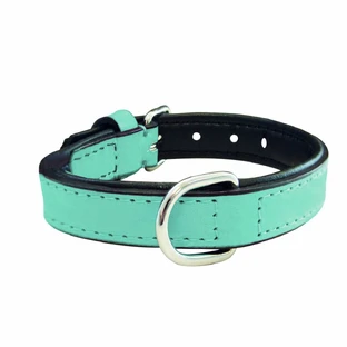 Gloria collar de perro 30 cm de cuero acolchado Azul Azul