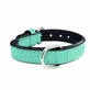 Gloria collar de perro 30 cm de cuero acolchado Azul Azul
