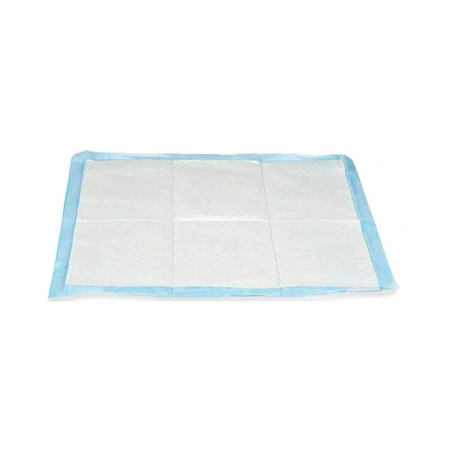 Almohadilla de adiestramiento para cachorros 60 x 60 cm Azul Blanco Papel de polietileno (10 piezas)