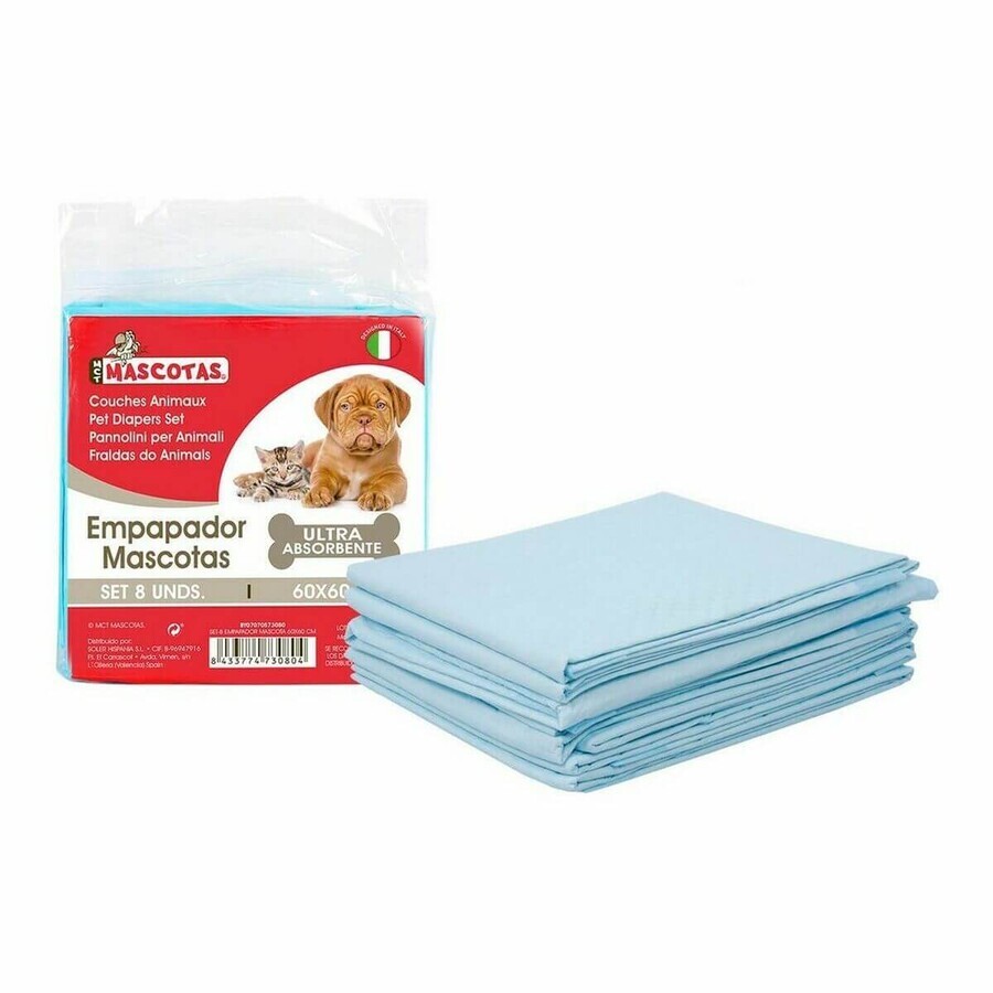 Puppy training pad MCT mascotas 60 x 60 cm (8 Pieces) (24 Units) (8 pcs)(60 x 60 cm) Puppy training pad MCT mascotas 60 x 60 cm (8 Pieces) (24 Units) (8 pcs)(60 x 60 cm)
