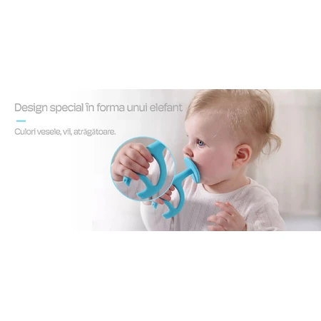 Anneau gingival en silicone, P8052, Eléphant jaune, Mombella