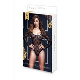 Schwarzer Spitzenbodysuit Rückenausschnitt Einheitsgröße Baci Dessous BW3102 Schwarz Einheitsgröße