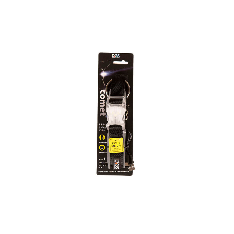 Hondenhalsband Dog Gone Smart Zwart L Licht