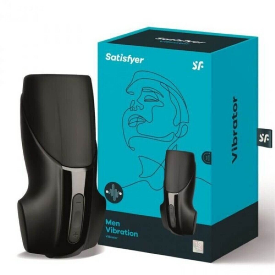 Cumpără Masturbator Satisfyer Bărbați Vibrație Negru Masturbator Satisfyer Bărbați Vibrație Negru