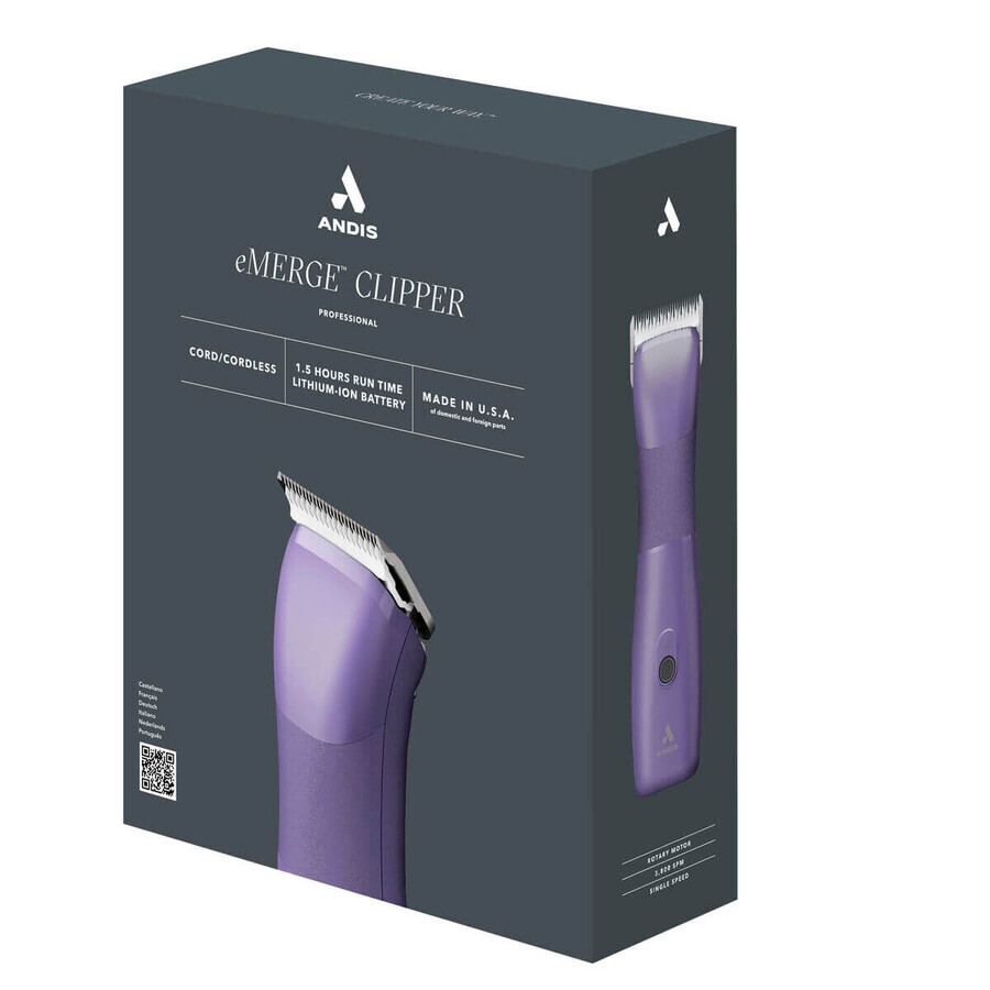 Haarschneider für Haustiere Andis EMERGE Clipper Lila