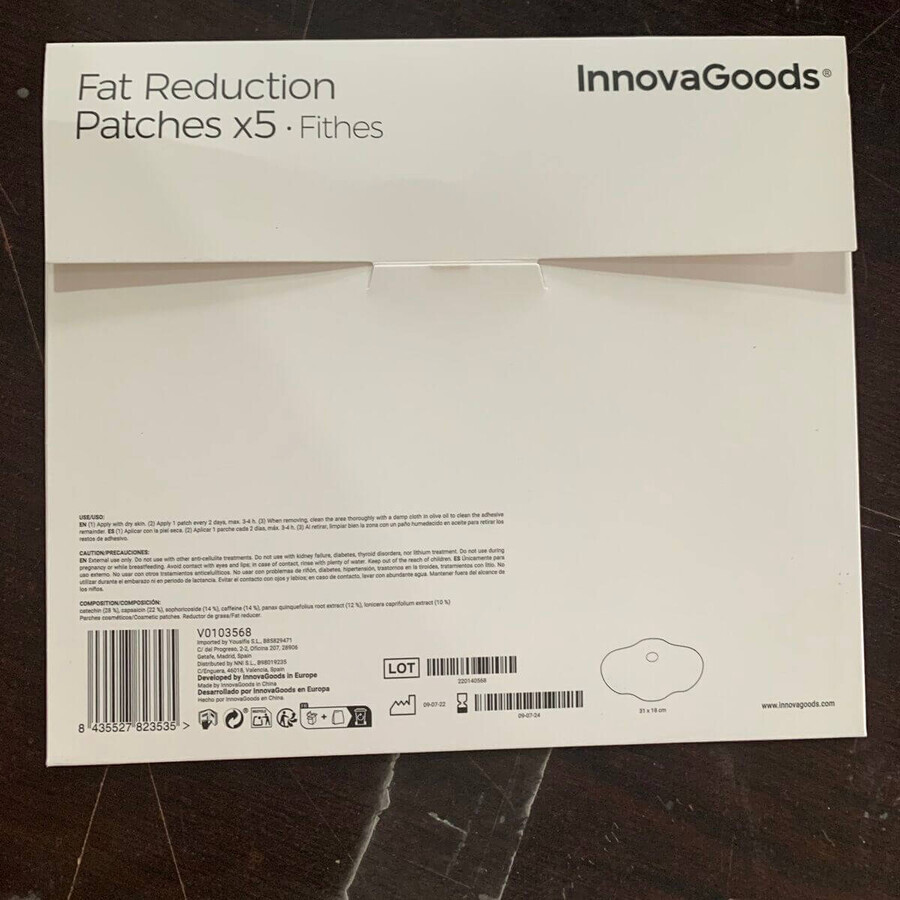 Plasturi pentru slăbit cu extracte de plante Fithes InnovaGoods 5 Unități