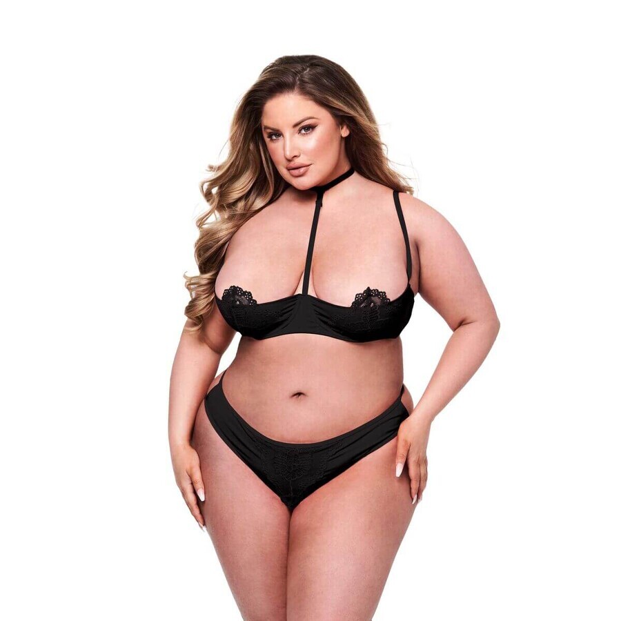 Unterwäsche Set Baci Lingerie Quarter Schwarz 2 Stück (Queen size)