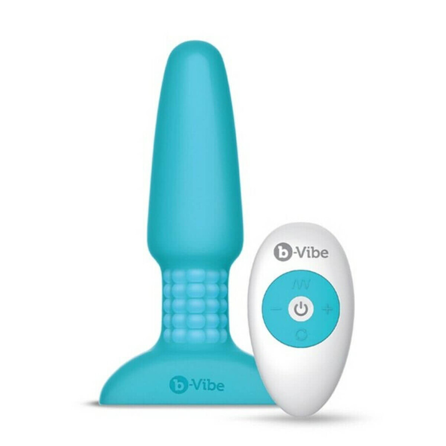 Plug anale telecomandato B-Vibe RIMMING PLUG 2 Blu