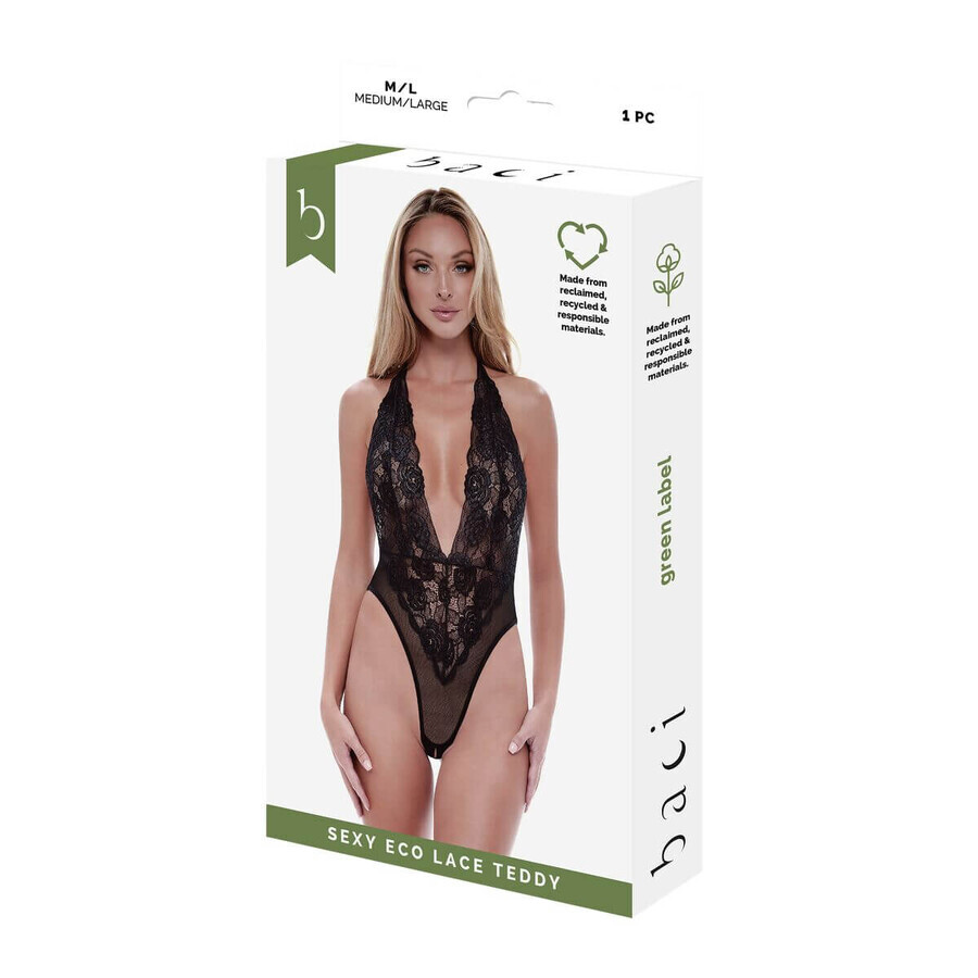 Cumpără Set lenjerie intimă Baci Lingerie Eco Lace Teddy Negru (M/L) Set lenjerie intimă Baci Lingerie Eco Lace Teddy Negru (M/L)